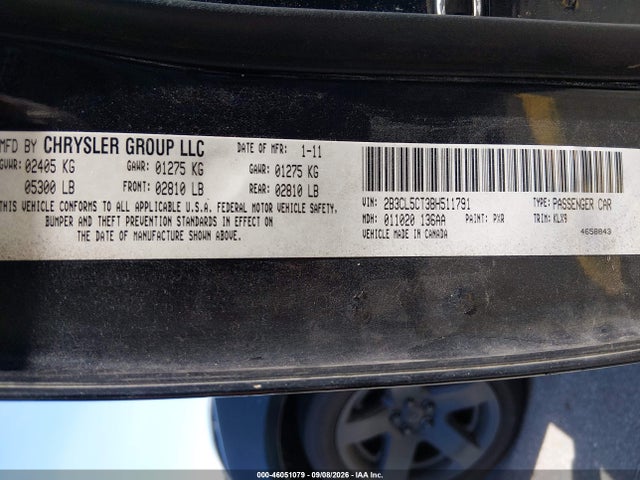 Aukcja sprzedaży 2011 Dodge Charger R/t, vin: 2B3CL5CT3BH511791, numer aukcji: 46051079