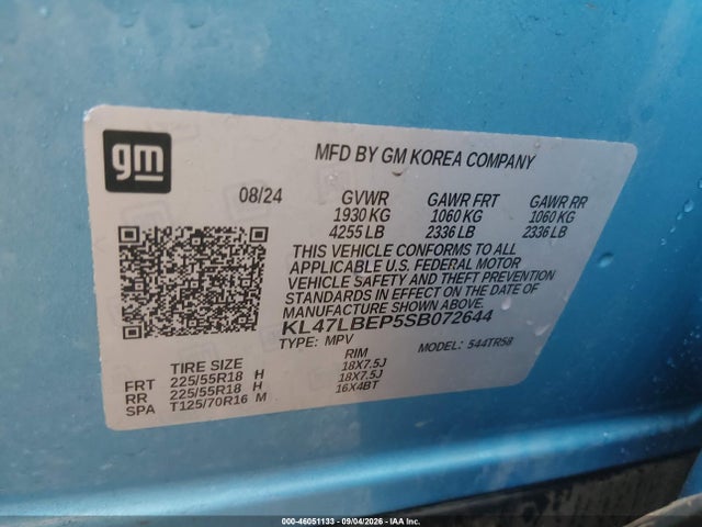 46051133 :رقم المزاد ، KL47LBEP5SB072644 vin ، 2025 Buick Envista Sport Touring Fwd مزاد بيع
