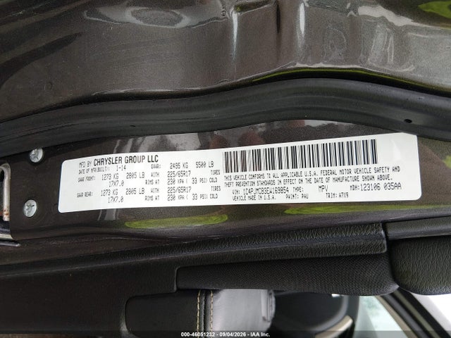 2014 Jeep Cherokee Latitude მანქანა იყიდება აუქციონზე, vin: 1C4PJMCB3EW169854, აუქციონის ნომერი: 46051232