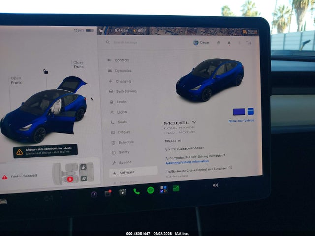 Продаж на аукціоні авто 2021 Tesla Model Y Long Range Dual Motor All-wheel Drive, vin: 5YJYGDEE0MF098237, номер лоту: 46051447