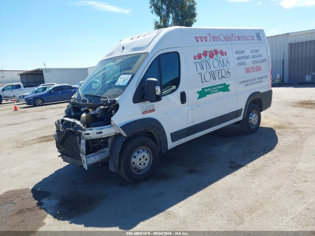 46051476 :رقم المزاد ، 3C6TRVBG6KE502765 vin ، 2019 Ram Promaster 1500 High Roof 136 Wb مزاد بيع
