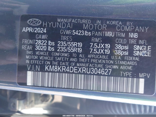 Продажа на аукционе авто 2024 Hyundai Ioniq 5 Limited, vin: KM8KR4DEXRU304627, номер лота: 46051798