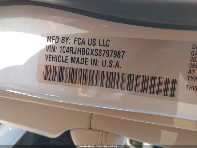 Продажа на аукционе авто 2025 Jeep Grand Cherokee Limited 4x4, vin: 1C4RJHBGXS8797987, номер лота: 46051854