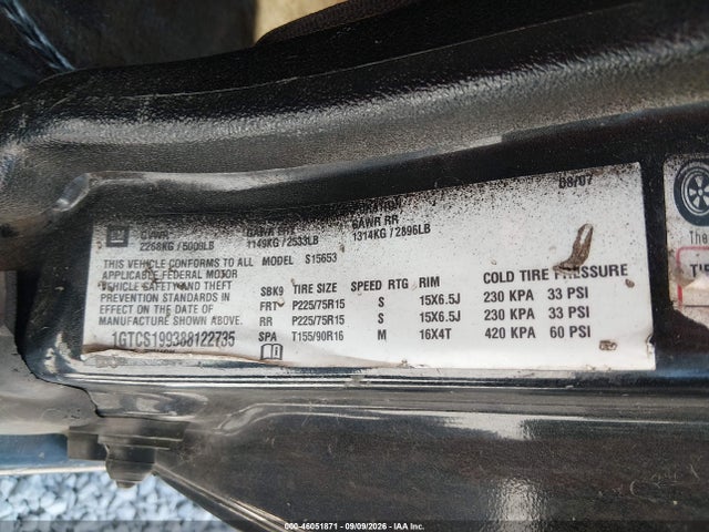 Продаж на аукціоні авто 2008 Gmc Canyon Sl, vin: 1GTCS199388122735, номер лоту: 46051871