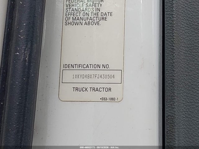 Продаж на аукціоні авто 2015 Kenworth Construction T680, vin: 1XKYD48X7FJ430504, номер лоту: 46052173