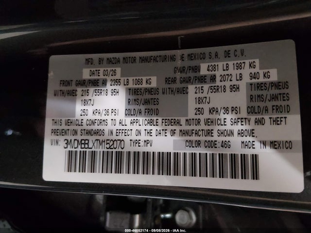 Продаж на аукціоні авто 2026 Mazda Cx-30 2.5 S Select Sport, vin: 3MVDMBBLXTM152070, номер лоту: 46052174