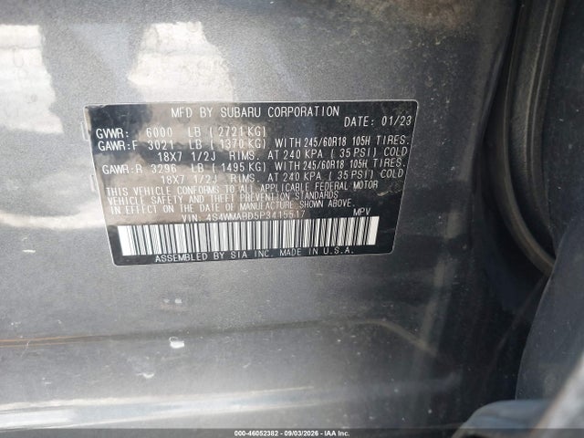 Subaru Ascent Premium 8-passenger 2023 4S4WMABD5P3415517 Image 9