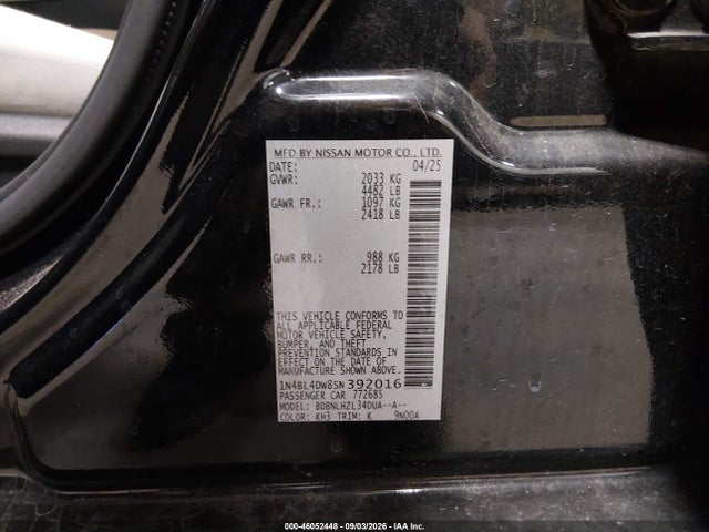 Nissan Altima Sv Awd 2025 1N4BL4DW8SN392016 Image 9