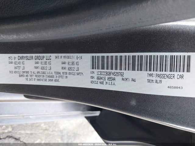 Chrysler 200 S 2015 1C3CCCBG8FN529762 Image 9