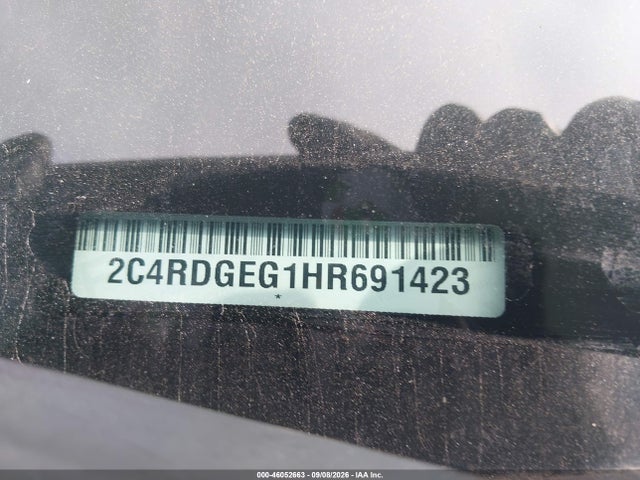 2017 Dodge Grand Caravan Gt მანქანა იყიდება აუქციონზე, vin: 2C4RDGEG1HR691423, აუქციონის ნომერი: 46052663