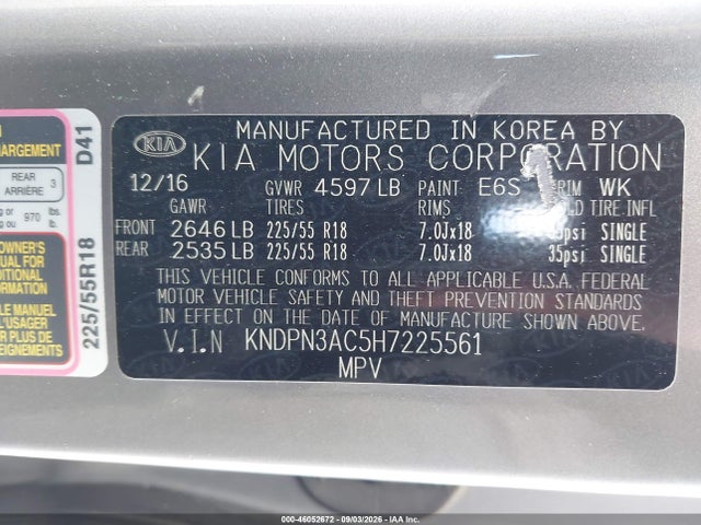 KIA Sportage Ex 2017 KNDPN3AC5H7225561 Image 9