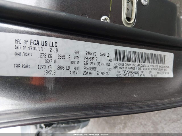 Aukcja sprzedaży 2019 Jeep Cherokee Limited 4x4, vin: 1C4PJMDXXKD402209, numer aukcji: 46052795