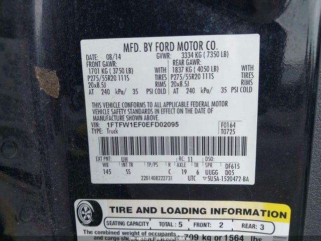 Продаж на аукціоні авто 2014 Ford F-150 Stx, vin: 1FTFW1EF0EFD02095, номер лоту: 46052875