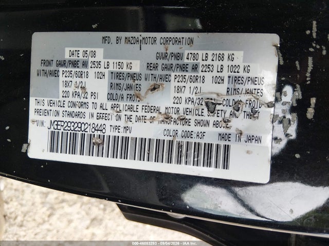 Aukcja sprzedaży 2009 Mazda Cx-7 Sport, vin: JM3ER293290218448, numer aukcji: 46053293