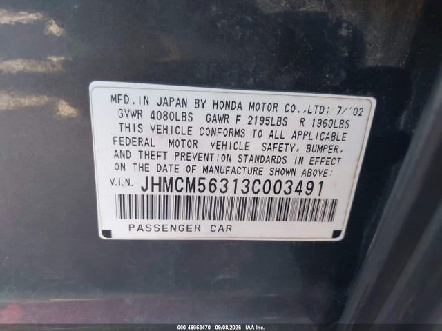 Продажа на аукционе авто 2003 Honda Accord 2.4 Lx, vin: JHMCM56313C003491, номер лота: 46053470