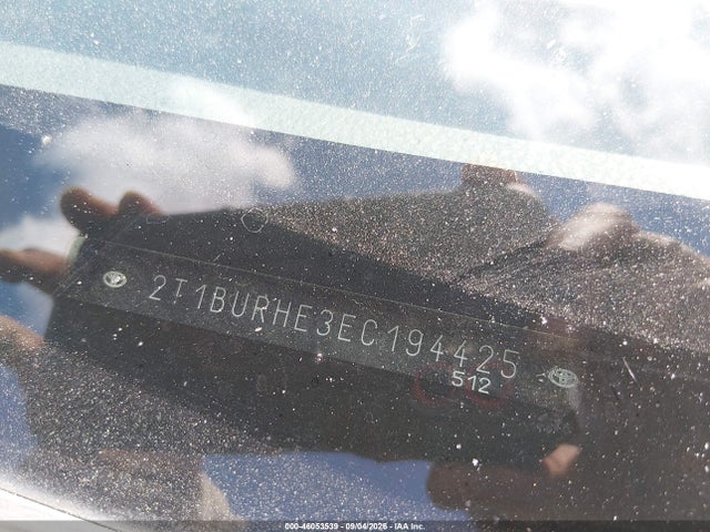 46053539 :رقم المزاد ، 2T1BURHE3EC194425 vin ، 2014 Toyota Corolla Le مزاد بيع