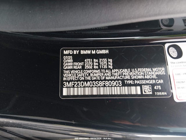BMW M2 2025 3MF23DM03S8F80903 Image 9