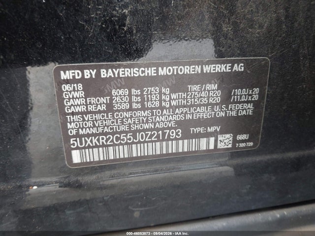 Aukcja sprzedaży 2018 Bmw X5 Sdrive35i, vin: 5UXKR2C55J0Z21793, numer aukcji: 46053873
