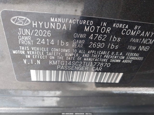 Genesis G70 2.5t Rwd 2026 KMTG14SC2TU177870 Image 9