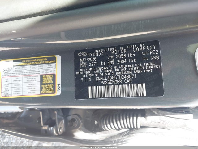 Aukcja sprzedaży 2026 Hyundai Elantra Se, vin: KMHLL4DG5TU248871, numer aukcji: 46053956