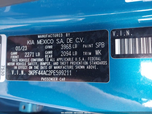 Продаж на аукціоні авто 2023 Kia Forte Gt, vin: 3KPF44AC2PE599211, номер лоту: 46054265