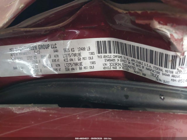 Продажа на аукционе авто 2013 Ram 3500 Laramie Longhorn, vin: 3C63R3NL5DG540783, номер лота: 46054521