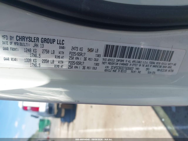 Продажа на аукционе авто 2013 Dodge Journey Sxt, vin: 3C4PDCBG5DT626022, номер лота: 46054548