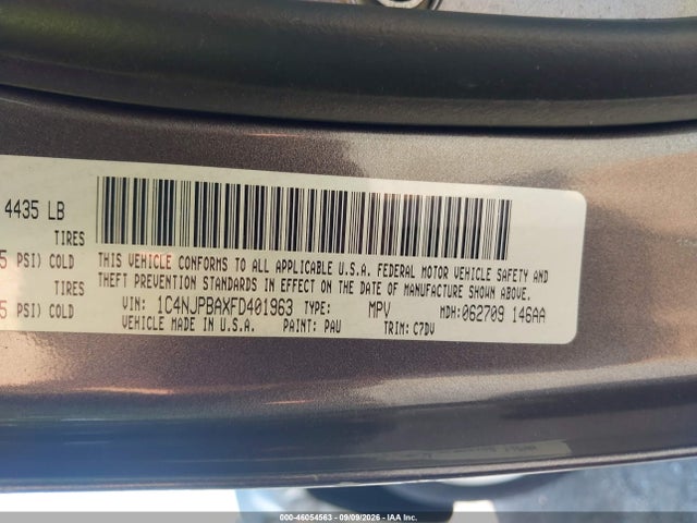 Продаж на аукціоні авто 2015 Jeep Patriot Sport, vin: 1C4NJPBAXFD401963, номер лоту: 46054563