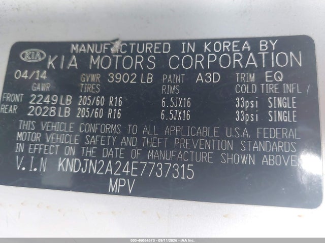 KIA Soul 2014 KNDJN2A24E7737315 Image 9