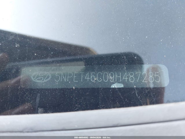 46054592 :رقم المزاد ، 5NPET46C09H487285 vin ، 2009 Hyundai Sonata Gls مزاد بيع