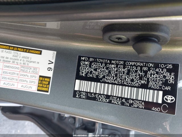46054644 :رقم المزاد ، JTNABAAE5TA023587 vin ، 2026 Toyota Gr Corolla Premium Plus مزاد بيع