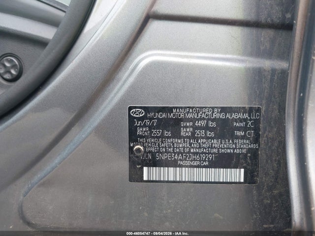 2018 Hyundai Sonata Limited მანქანა იყიდება აუქციონზე, vin: 5NPE34AF2JH619291, აუქციონის ნომერი: 46054747