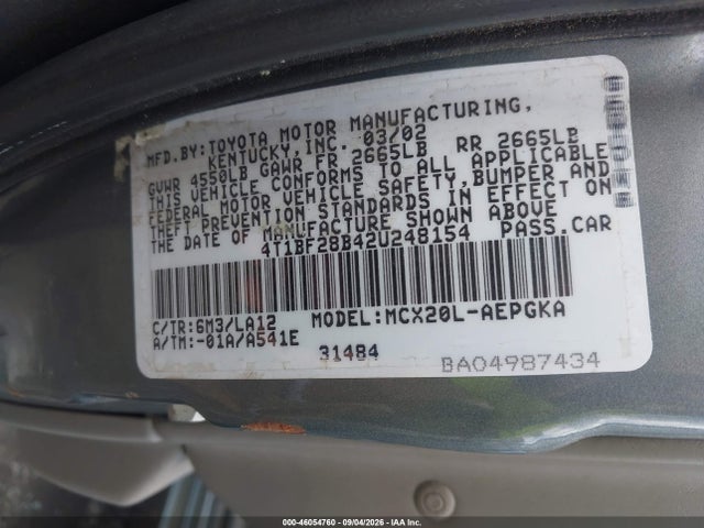 Aukcja sprzedaży 2002 Toyota Avalon Xls, vin: 4T1BF28B42U248154, numer aukcji: 46054760