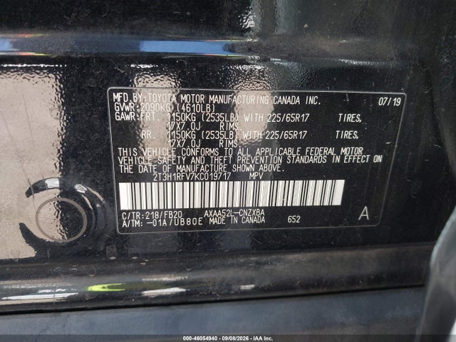 Toyota RAV4 LE 2019 2T3H1RFV7KC019717 Image 9