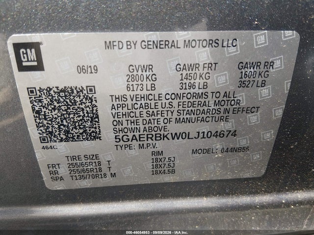 Продажа на аукционе авто 2020 Buick Enclave Fwd Essence, vin: 5GAERBKW0LJ104674, номер лота: 46054953