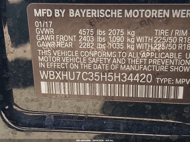 WBXHU7C35H5H34420 BMW X1 Sdrive28i