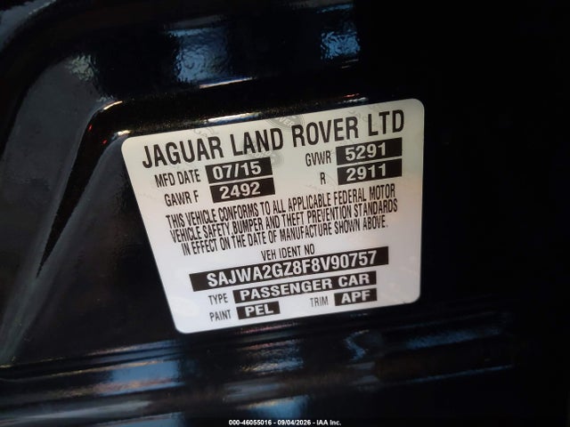 SAJWA2GZ8F8V90757 Jaguar Xj Xjl Portfolio