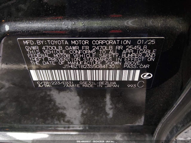 Продаж на аукціоні авто 2025 Lexus Is 350 F Sport Design, vin: JTHBZ1B23S5084130, номер лоту: 46055037