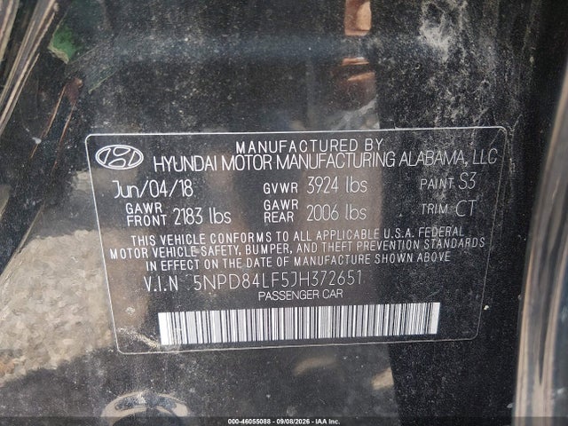 Продажа на аукционе авто 2018 Hyundai Elantra Sel, vin: 5NPD84LF5JH372651, номер лота: 46055088