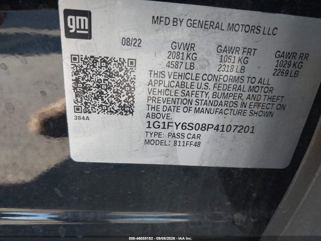 1G1FY6S08P4107201 Chevrolet Bolt Euv Fwd Lt
