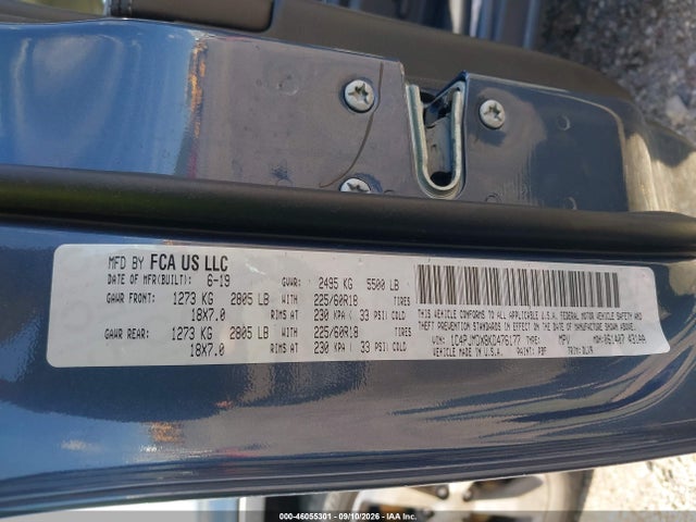2019 Jeep Cherokee Limited 4x4 მანქანა იყიდება აუქციონზე, vin: 1C4PJMDX8KD476177, აუქციონის ნომერი: 46055301