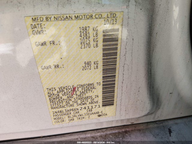 Nissan Altima 3.5 Sl 2014 1N4BL3AP6EN241171 Image 9