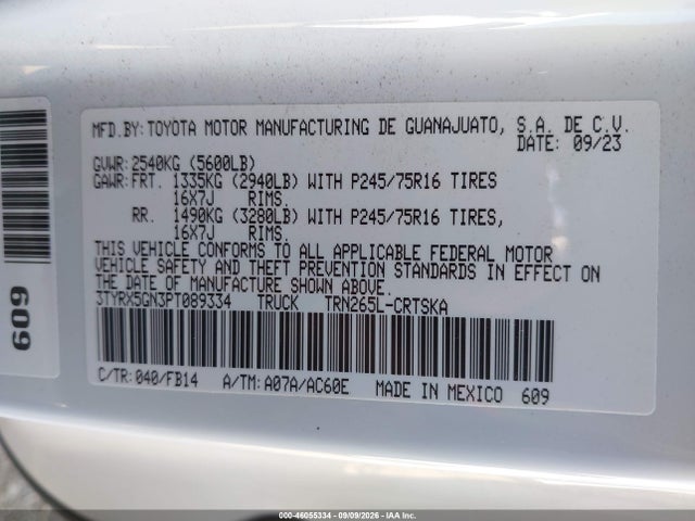 Toyota Tacoma 2wd Sr 2023 3TYRX5GN3PT089334 Image 9