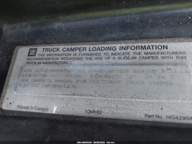 Aukcja sprzedaży 1992 Gmc Sierra C3500, vin: 2GTHC39NXN1529302, numer aukcji: 46055349