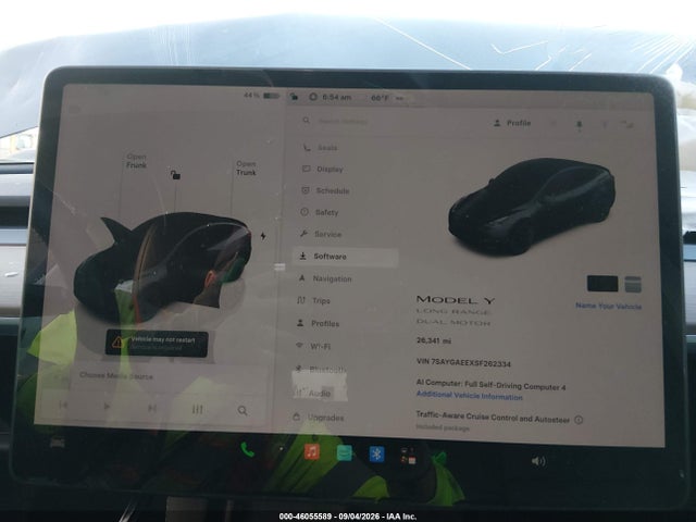 Продаж на аукціоні авто 2025 Tesla Model Y Long Range Dual Motor All-wheel Drive, vin: 7SAYGAEEXSF262334, номер лоту: 46055589