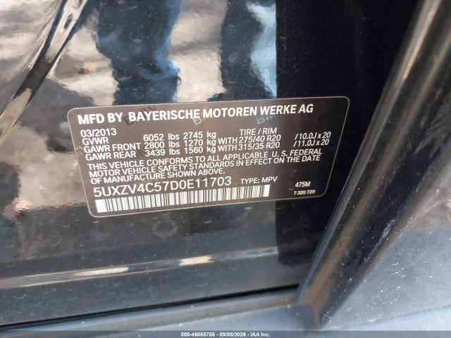 Продажа на аукционе авто 2013 Bmw X5 Xdrive35i/xdrive35i Premium/xdrive35i Sport Activity, vin: 5UXZV4C57D0E11703, номер лота: 46055706