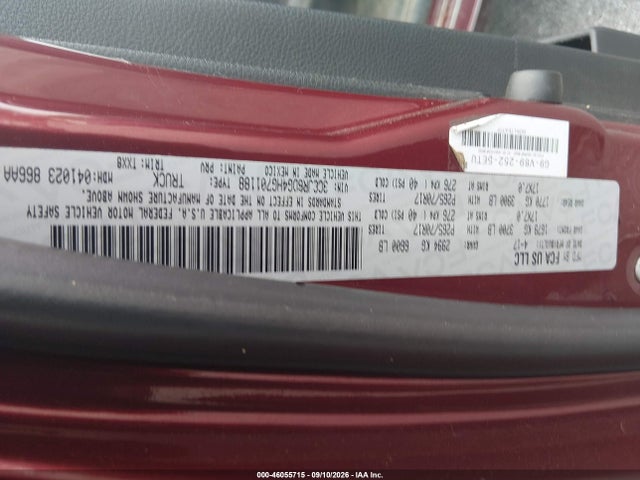46055715 :رقم المزاد ، 3C6JR6DG4HG701188 vin ، 2017 Ram 1500 Tradesman  4x2 8' Box مزاد بيع