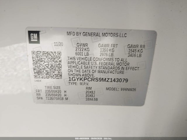 Продаж на аукціоні авто 2021 Cadillac Xt6 Fwd Premium Luxury, vin: 1GYKPCRS9MZ143079, номер лоту: 46055806