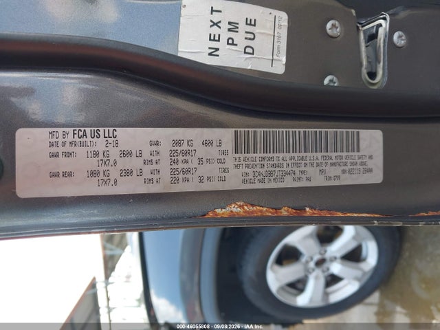 Продаж на аукціоні авто 2018 Jeep Compass Latitude 4x4, vin: 3C4NJDBB7JT334474, номер лоту: 46055808