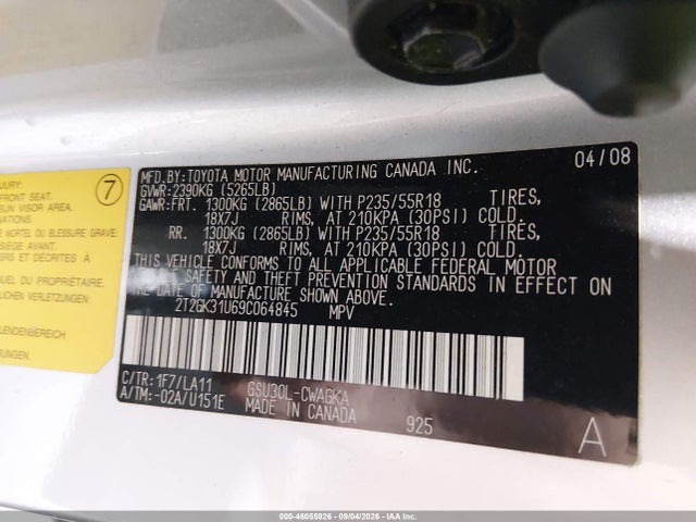 Продаж на аукціоні авто 2009 Lexus Rx 350, vin: 2T2GK31U69C064845, номер лоту: 46055926